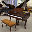 1987 Mahogany Yamaha Queen Anne grand piano and duet bench - Grand Pianos